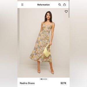 Reformation: Nadira Dress. Color: Countryside. Size:4